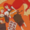 Minato And Kushina Laying On The Floor Diamond Paintings