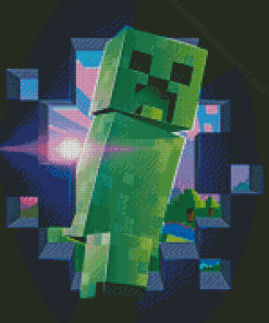 Minecraft Creeper Character Diamond Paintings