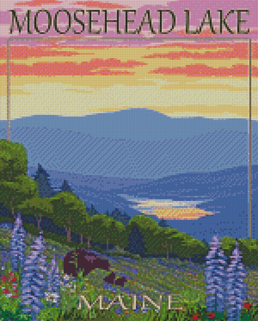 Moosehead Lake Maine Poster Diamond Paintings