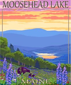 Moosehead Lake Maine Poster Diamond Paintings