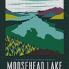 Moosehead Lake Maine US State Poster Diamond Paintings