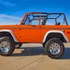 Orange Ford Bronco Car Diamond Paintings