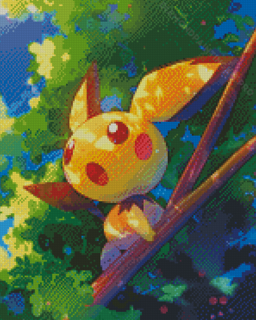 Pokemon Pichu Pikachu Diamond Paintings