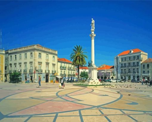 Portugal Setubal Praca Do Bocage Diamond Paintings