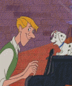Roger And Puppu From 101 Dalmatians Diamond Paintings