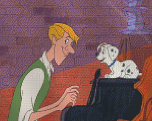 Roger And Puppu From 101 Dalmatians Diamond Paintings