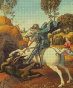 Saint George And The Dragon Raphael Santi Diamond Paintings