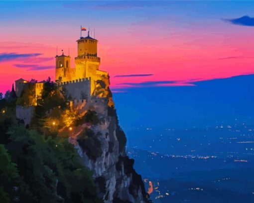 San Marino Sunset Diamond Paintings