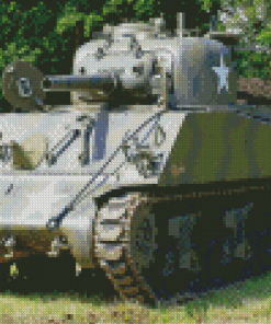Sherman Tank War Diamond Paintings