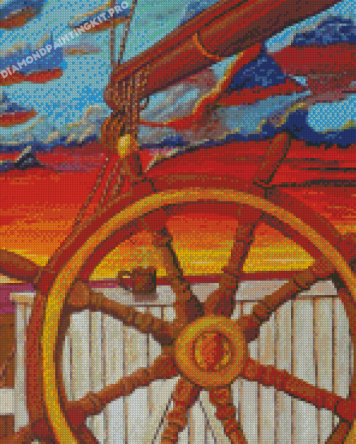 Ship Wheel Art Diamond Paintings