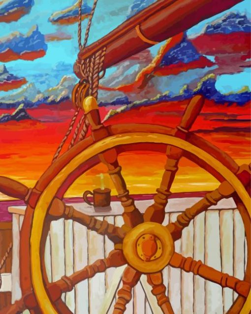 Ship Wheel Art Diamond Paintings