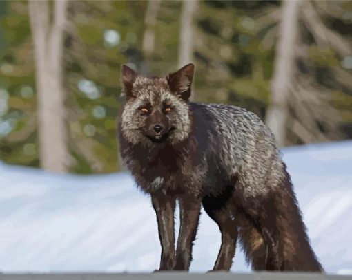 Silver Fox Diamond Paintings