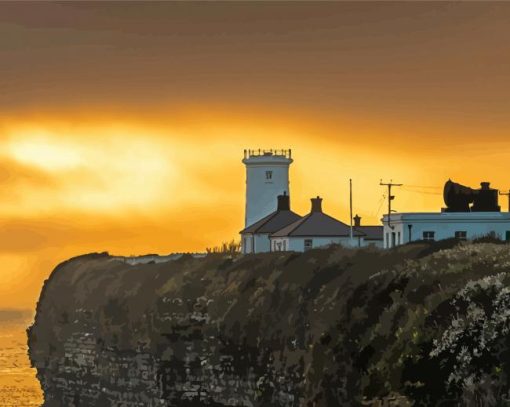 South Wales Coast UK At Sunset Diamond Paintings