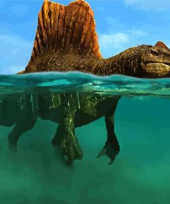 Spinosaurus Dinosaur Underwater Diamond Paintings
