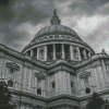 St Pauls Cathedral In Black And White Diamond Paintings