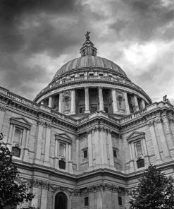 St Pauls Cathedral In Black And White Diamond Paintings