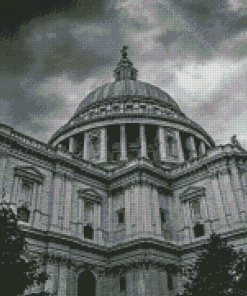 St Pauls Cathedral In Black And White Diamond Paintings