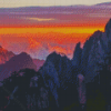 Sunrise Over Yellow Mountain China Diamond Paintings