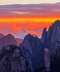Sunrise Over Yellow Mountain China Diamond Paintings