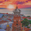 Sunset At Puerto Vallarta Diamond Paintings