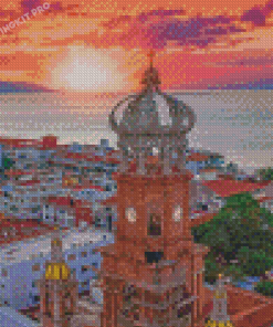 Sunset At Puerto Vallarta Diamond Paintings
