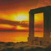 Sunset In Portara Naxos Diamond Paintings