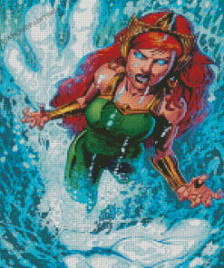Superhero Aquagirl Diamond Paintings