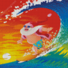 Surfing Santa At Sunset Diamond Paintings