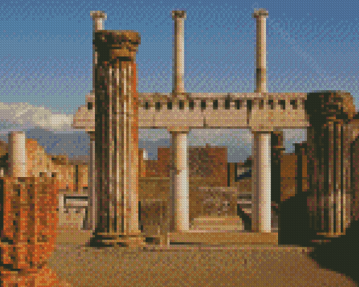 Temple Ruins In Pompeii Diamond Paintings