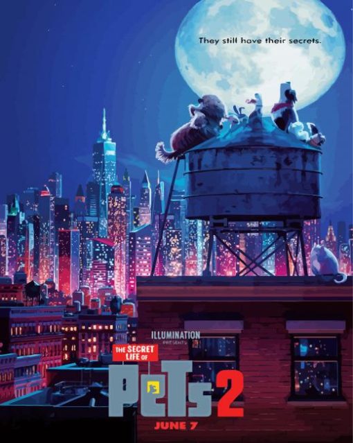 The Secret Life Of Pets 2 Poster Diamond Paintings