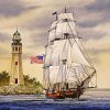 US Ship And Lighthouse Diamond Paintings