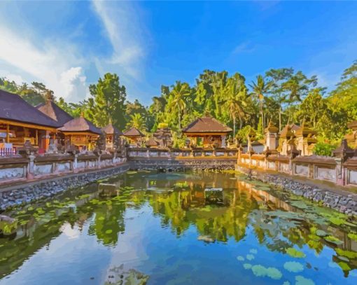 Ubud Pura Tirta Empul Diamond Paintings