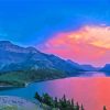 Waterton Lake At Sunset Diamond Paintings