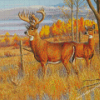 Whitetail Buck And Doe Animals Diamond Paintings