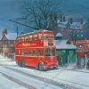 Winter Trolleybus Diamond Paintings