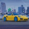 Yellow Porsche Diamond Paintings