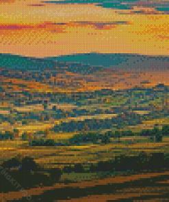 Yorkshire Dales Landscape At Sunset Diamond Paintings