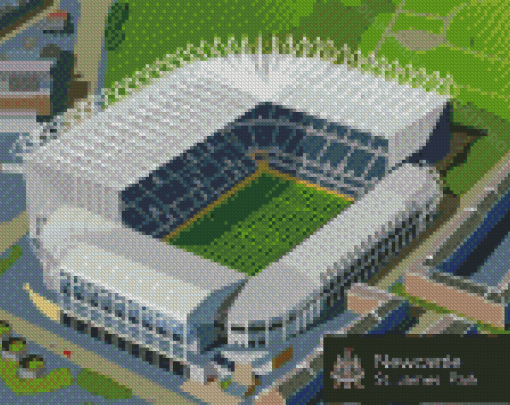 Abstract Newcastle Football Stadium Diamond Paintings