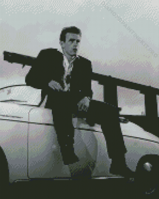 Actor James Dean In A Car Diamond Paintings