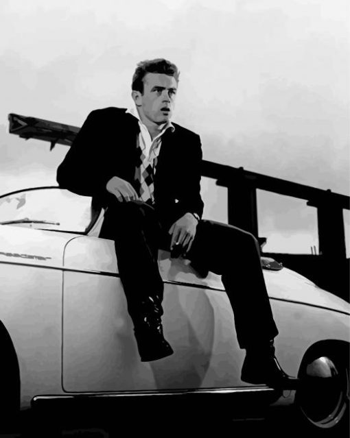 Actor James Dean In A Car Diamond Paintings