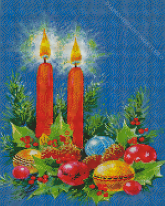 Aesthetic Christmas Candle Diamond Paintings
