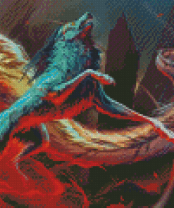 Aesthetic Dragon Wolf Diamond Paintings