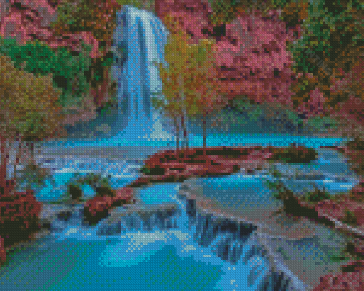 Aesthetic Grand Canyon Waterfall Diamond Paintings