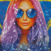 Aesthetic Hippy Girl Diamond Paintings