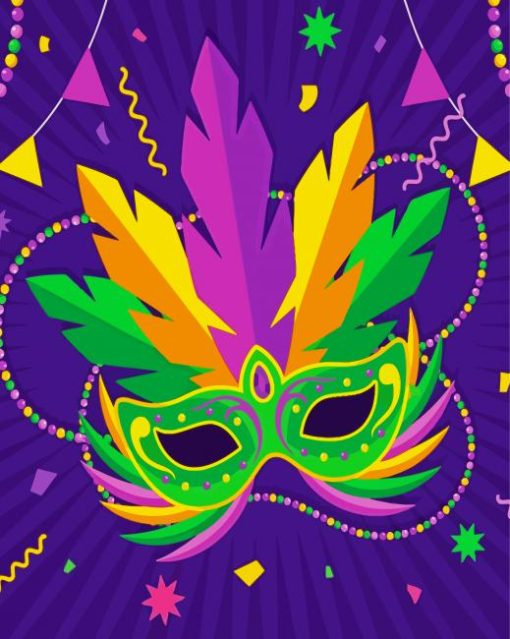 Aesthetic Mardi Gra Mask Diamond Paintings