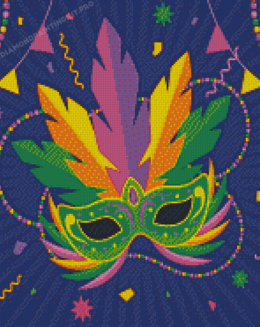 Aesthetic Mardi Gra Mask Diamond Paintings