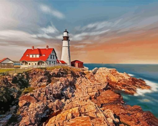 Aesthetic New England Coast Diamond Paintings