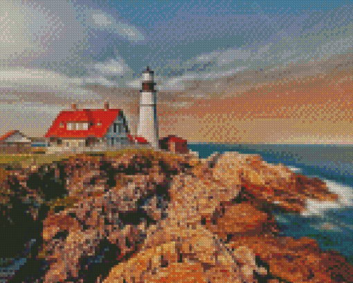 Aesthetic New England Coast Diamond Paintings