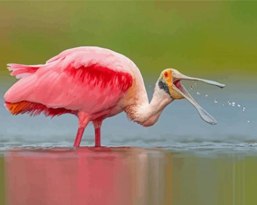 Aesthetic Roseate Spoonbill Diamond Paintings