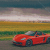 Aesthetic Red Porsche Boxster Diamond Paintings